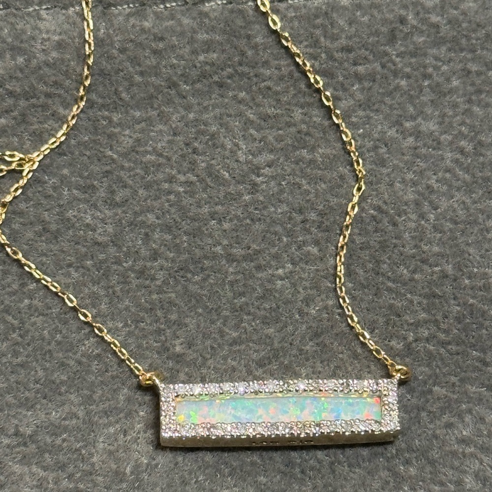 Adina Reyter Elegant Gold and Opal Necklace - Picture 2 of 9